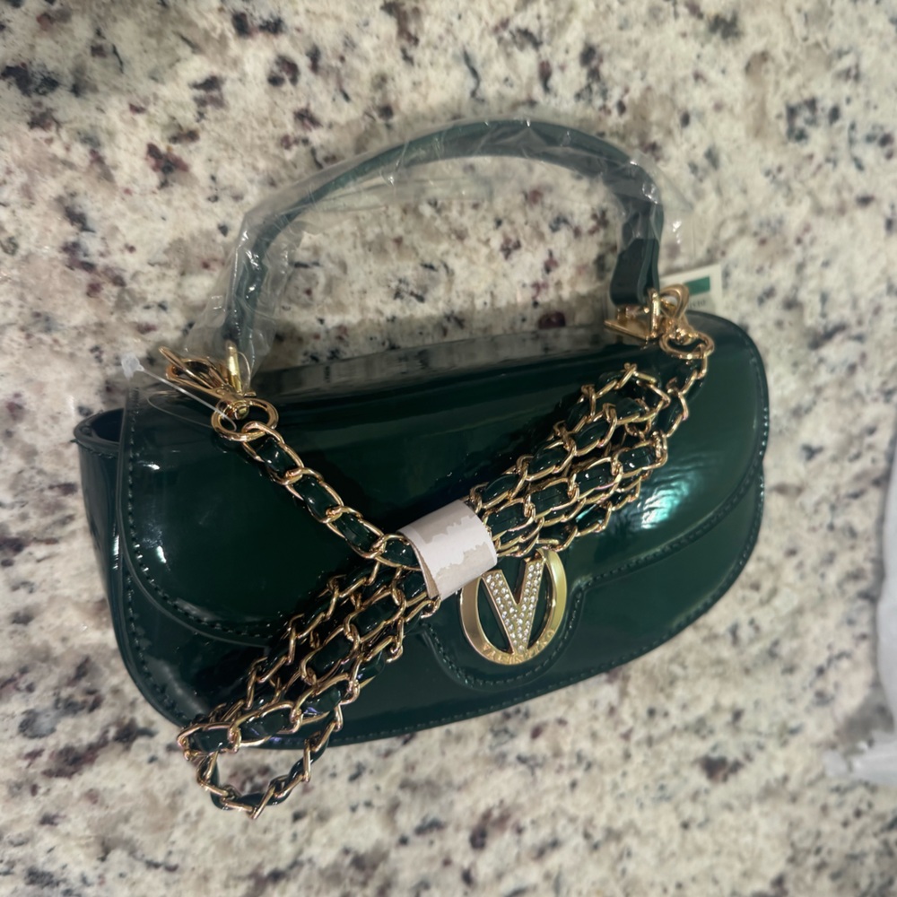 Valentino Orlandi Forest Green Crossbody with Removable Strap Style NWT MSRP$210 - Picture 10 of 10